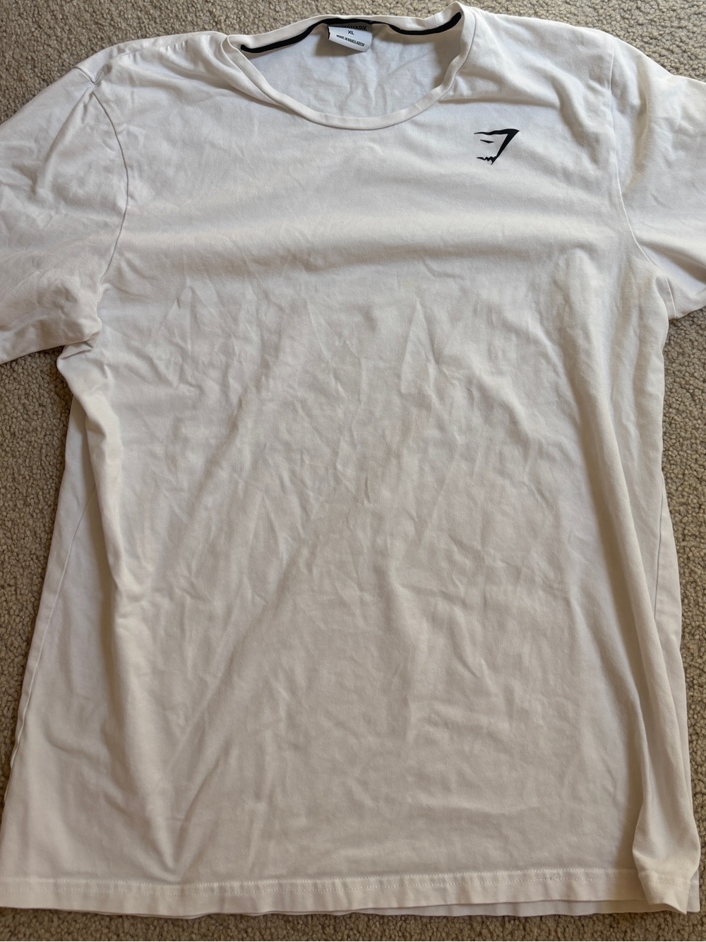 Gymshark White Short Sleeve Logo Tee
